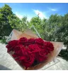 Монобукет из французских роз «Пламенный букет» 1