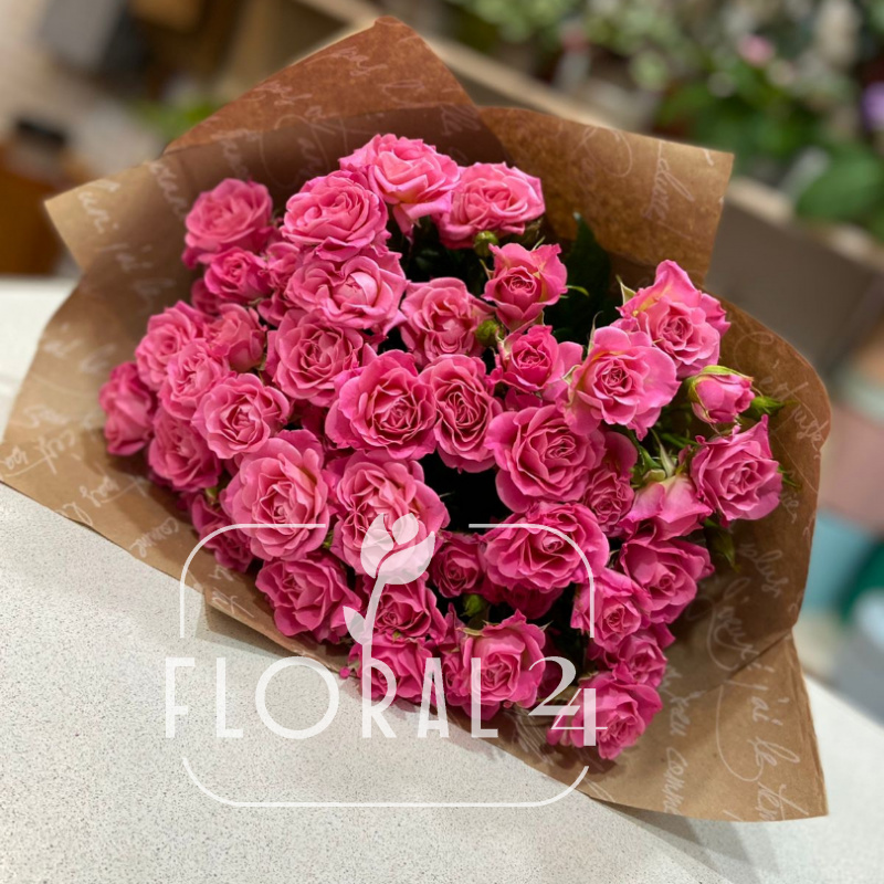 Букет розовых роз «Лиана»