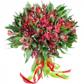 Монобукет «Красный очаг любви» от интернет-магазина «Floral24» в Сочи